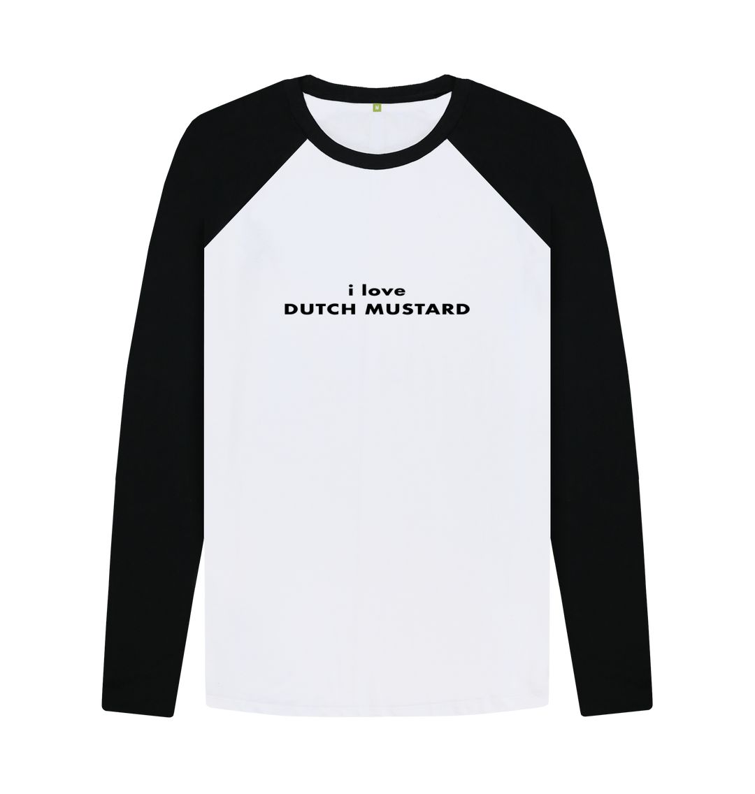 Black-White i love DUTCH MUSTARD - Baseball Tee