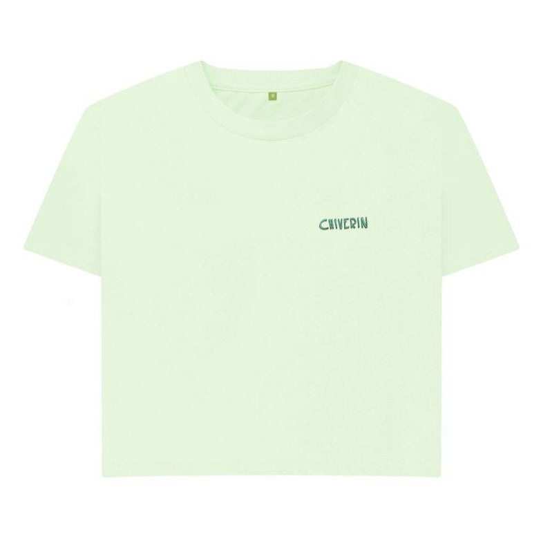 Pastel Green Side Logo - Boxy Tee