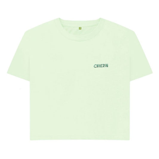 Pastel Green Side Logo - Boxy Tee